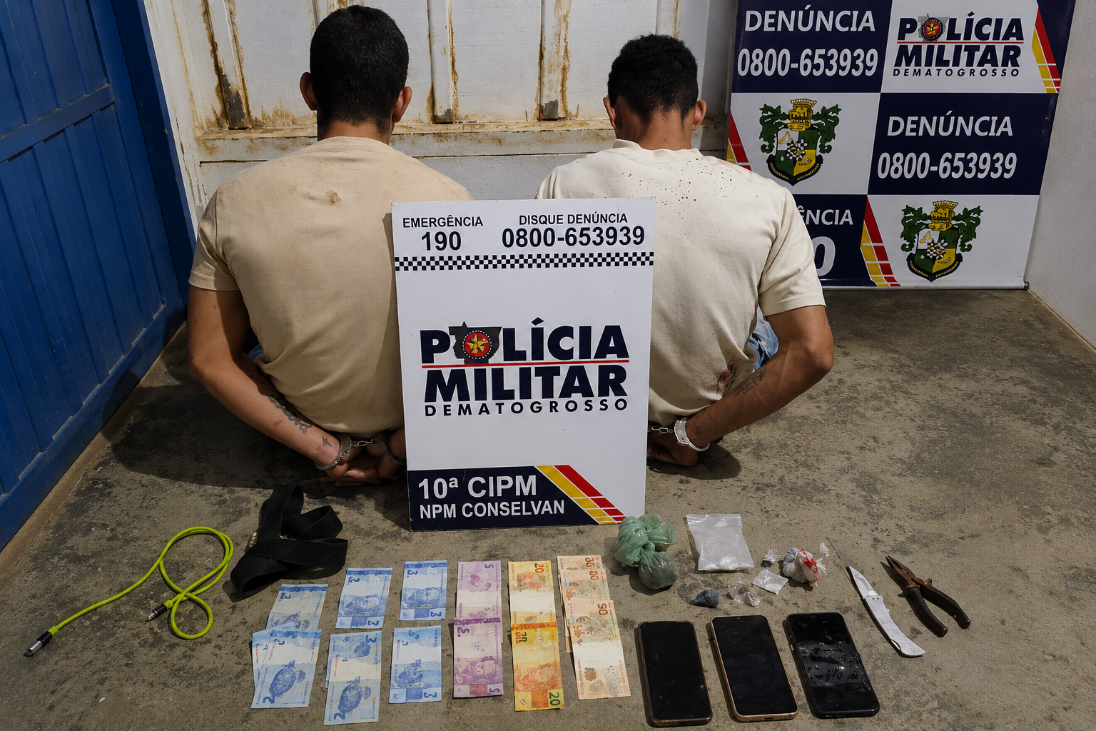 PM de Aripuanã resgata homem mantido em cárcere privado e torturado em Conselvan; dois suspeitos são presos 